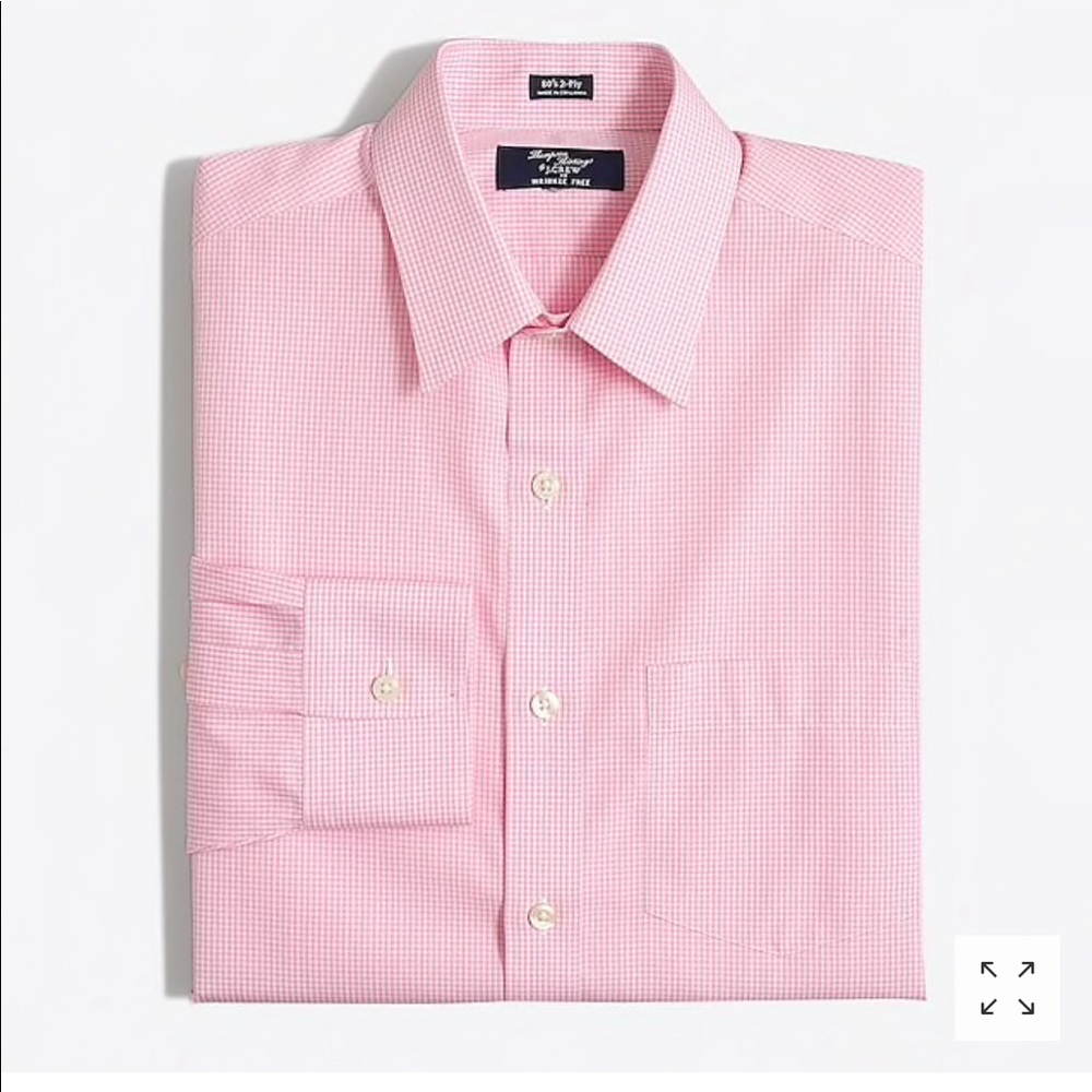 J Crew wrinkle free voyager dress shirt check Med